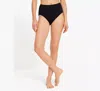 Kate Spade New York High Waist Bikini Bottom In Black