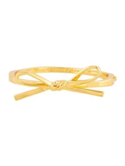 Pre-owned Kate Spade Hinged Bow Bangle Bracelet, 6.5" In Multicolor