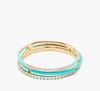 Kate Spade Hint Of Shimmer Bangle In Green/gold