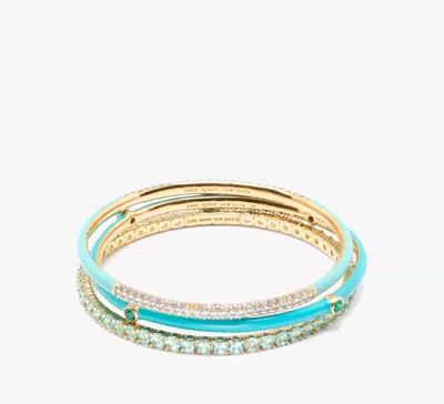 Kate Spade Hint Of Shimmer Bangle In Green/gold