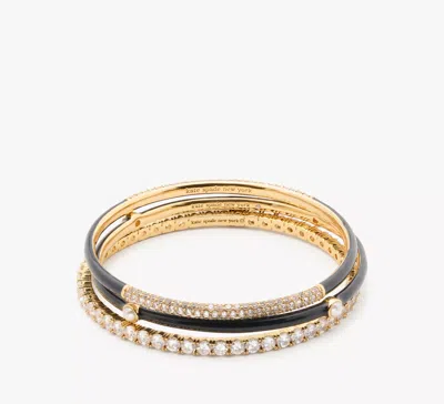 Kate Spade Hint Of Shimmer Bangle In Navy/yellow Gold