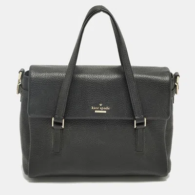 Pre-owned Kate Spade Holden Street Leslie Black Leather Tote