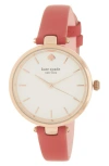 KATE SPADE HOLLAND WATCH AND EARRING SET, 34MM