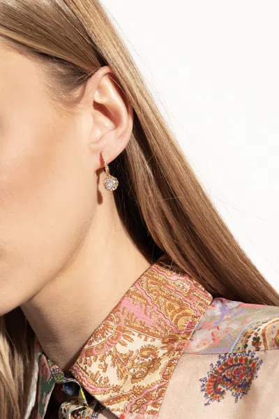 Kate Spade Hoop Earrings With Crystals In Gold