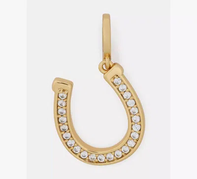 Kate Spade New York Cubic Zirconia Horseshoe Charm In Gold