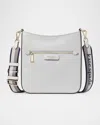 Kate Spade New York Hudson Color Blocked Pebble Leather Messenger Crossbody In Stone Path Multi