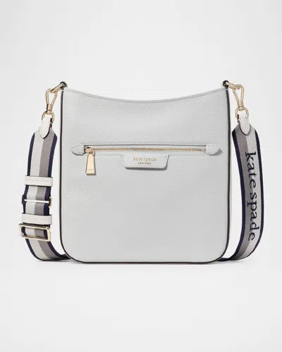 Kate Spade New York Hudson Color Blocked Pebble Leather Messenger Crossbody In Stone Path