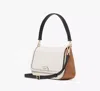 Kate Spade Hudson Colorblocked Flap Shoulder Bag In Parchment