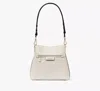 Kate Spade Hudson Colorblocked Pebbled Leather Shoulder Bag In Parchment
