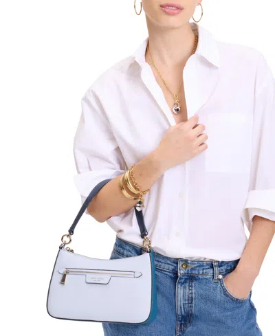 Kate Spade Hudson Colorblocked Pebbled Leather Small Convertible Crossbody In Pale Sapphirine Multi