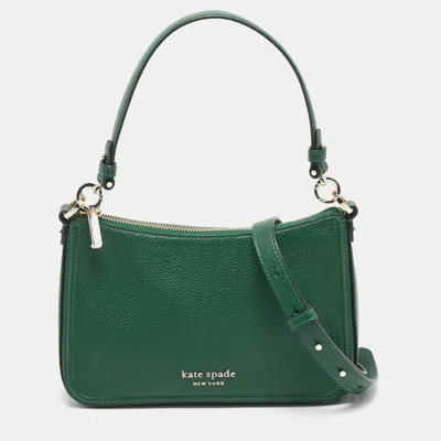Pre-owned Kate Spade Hudson Green Leather Crossbody Bag