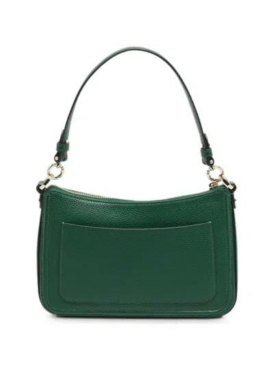 Pre-owned Kate Spade Hudson Leather Shoulder Bag In Green
