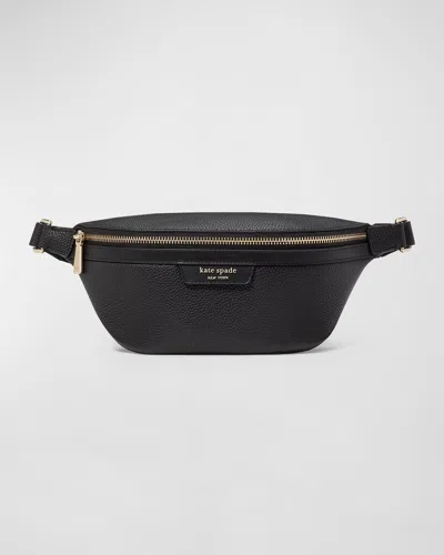 Kate Spade Hudson Pebbled Leather Belt Bag In Black