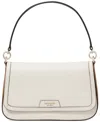 Kate Spade Hudson Colorblock Pebbled Leather Satchel In Parchment Multi