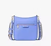 Kate Spade Hudson Pebbled Leather Large Messenger Crossbody In Dark Periwinkle