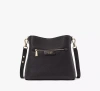 Kate Spade Hudson Pebbled Leather Shoulder Bag In Black
