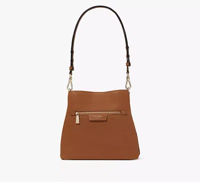 Kate Spade Hudson Pebbled Leather Shoulder Bag In Brown