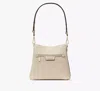 Kate Spade Hudson Pebbled Leather Shoulder Bag In Neutral