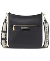 Kate Spade Hudson Small Pebbled Leather Messenger Crossbody In Black