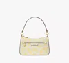 Kate Spade Hudson Spring Pansies Convertible Crossbody In Yuzu Jam