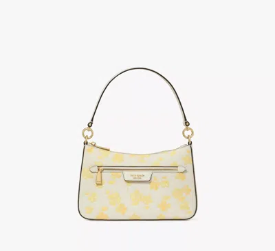 Kate Spade Hudson Spring Pansies Convertible Crossbody In Yuzu Jam