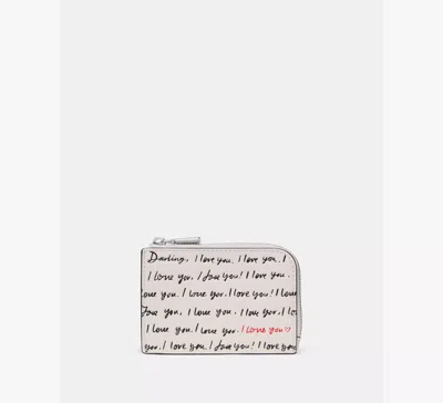 Kate Spade I Love You Mini Zip Card Case In White