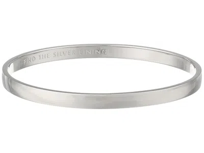 Kate Spade Idiom Bangles Find The Lining - Solid Bracelet Silver: One Size In Metallic