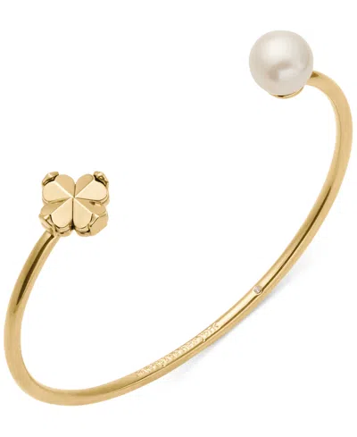 Kate Spade Imitation Pearl And Cubic Zirconia Flower Bracelet (also In Gold-tone)