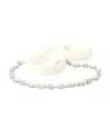Kate Spade Imitation Pearl Stone Bridal Belt In Cream