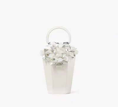 Kate Spade In Bloom Bouquet Embellished 3d Vase Top-handle In White