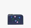 Kate Spade In The Garden Compact Wallet In Parisian Navy