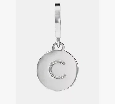 Kate Spade Initial C Mini Charm In Metallic