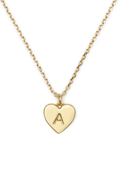 Kate Spade Initial Heart Pendant Necklace In Gold - A