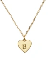 KATE SPADE INITIAL HEART PENDANT NECKLACE