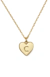 KATE SPADE INITIAL HEART PENDANT NECKLACE