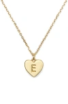 KATE SPADE INITIAL HEART PENDANT NECKLACE