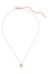 Kate Spade Initial Heart Pendant Necklace In G