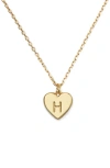 Kate Spade Women's Initial Here Gold-plated Pendant Necklace In Gold - H