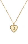 KATE SPADE INITIAL HEART PENDANT NECKLACE