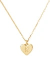 KATE SPADE INITIAL HEART PENDANT NECKLACE