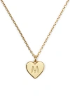 KATE SPADE INITIAL HEART PENDANT NECKLACE