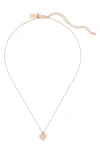 KATE SPADE INITIAL HEART PENDANT NECKLACE