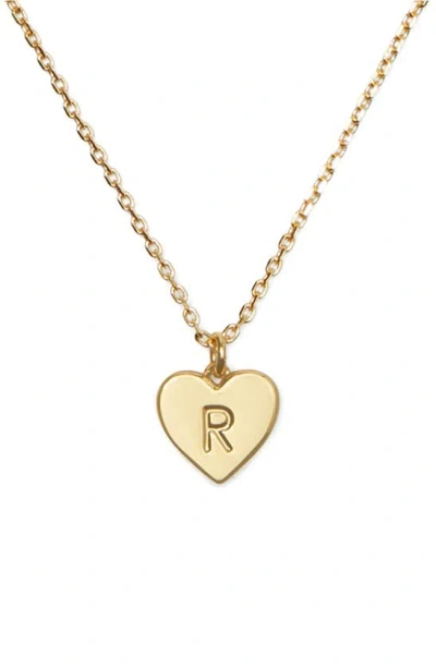 Kate Spade Initial Heart Pendant Necklace In Gold - R