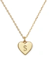 Kate Spade Initial Heart Pendant Necklace In S