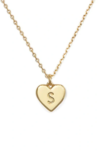 Kate Spade Initial Heart Pendant Necklace In Gold - S