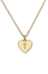 KATE SPADE INITIAL HEART PENDANT NECKLACE