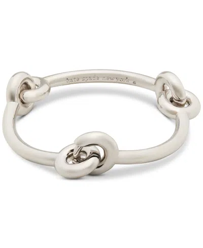 Kate Spade Interlock Bangle Bracelet In Metallic