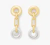 Kate Spade Interlock Linear Earrings In Silver Gold