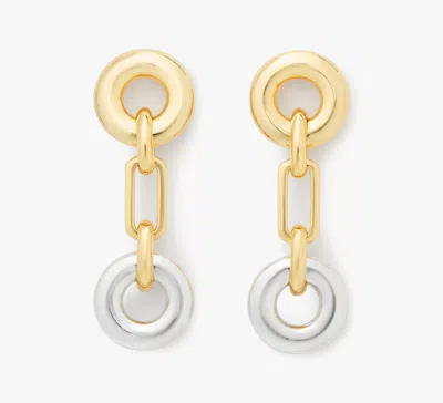 Kate Spade Interlock Linear Earrings In Gold