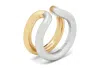 Kate Spade Two-tone Interlock Ring In Metallic